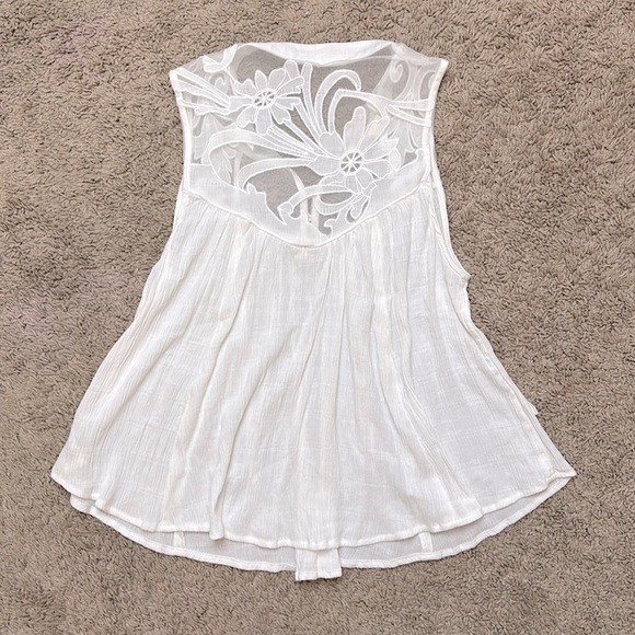 Free People Western Romance White Sleeveless Top - Picture 5 of 13